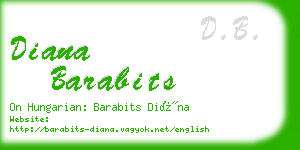 diana barabits business card